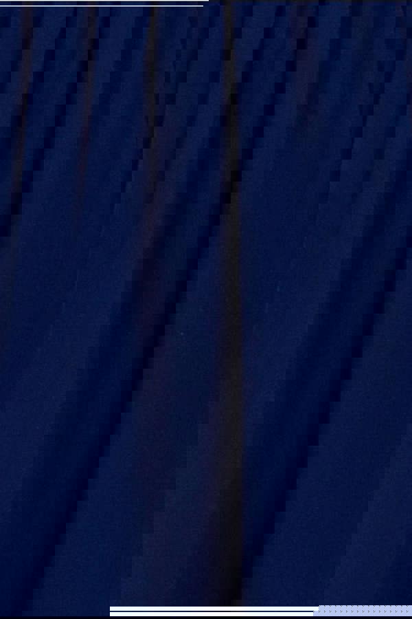 Sustainable Front Split Wrap Style Chiffon Maxi Dress - Navy Blue DR4314BBS