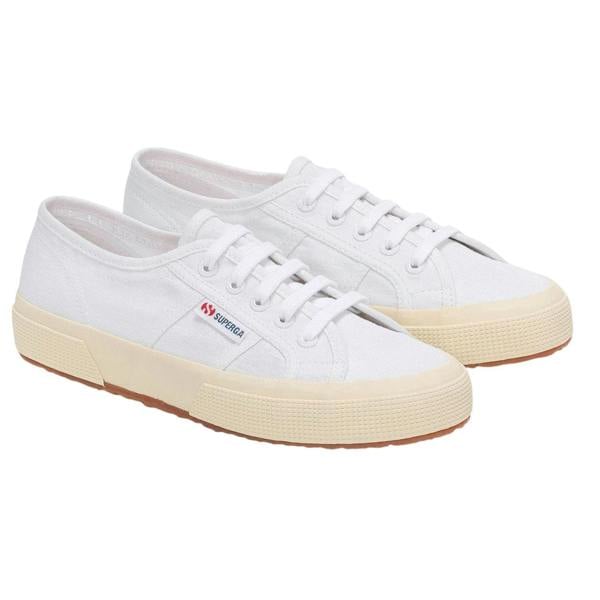 Superga Unisex Adult 2750 Linen Trainers - White/Off White