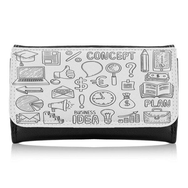 Benjamin Tate Design Business Doodles Maxi Purse