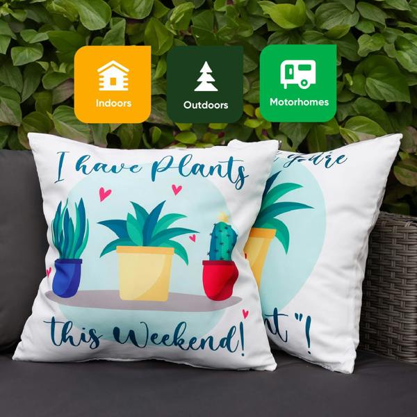 Gardenwize Pair of Outdoor Scatter Cushions – Succulent Design