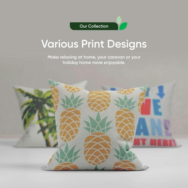 Gardenwize Pack of 2 Light-Up Pineapple Cushion Covers