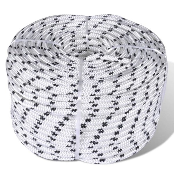 Berkfield Braided Rope Coil Boat Line Polyester 14 mm x 50 m