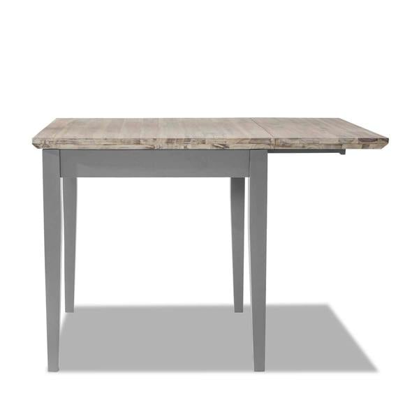 Statement Furniture Florence Square Extendable Kitchen Dining Table, Drop Down Leaf Small Table