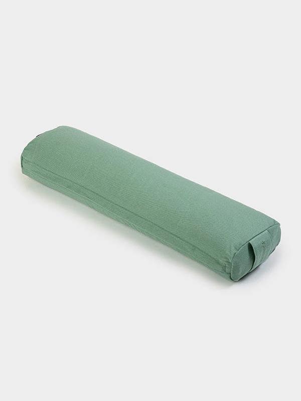 Yoga Studio GOTS Organic Cotton Pranayama Buckwheat Meditation Bolster - Sage Green