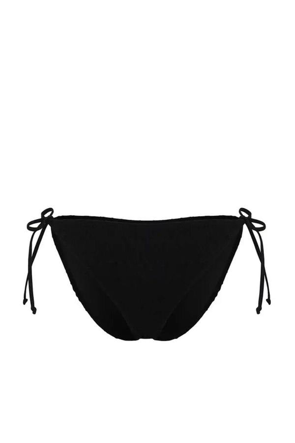 WOVCOR Tie-Up Textured Regular Bikini Bottom