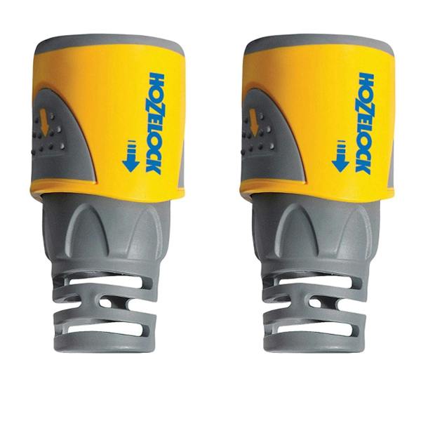 Hozelock Hose End Connector (2 Pack) - Yellow - 