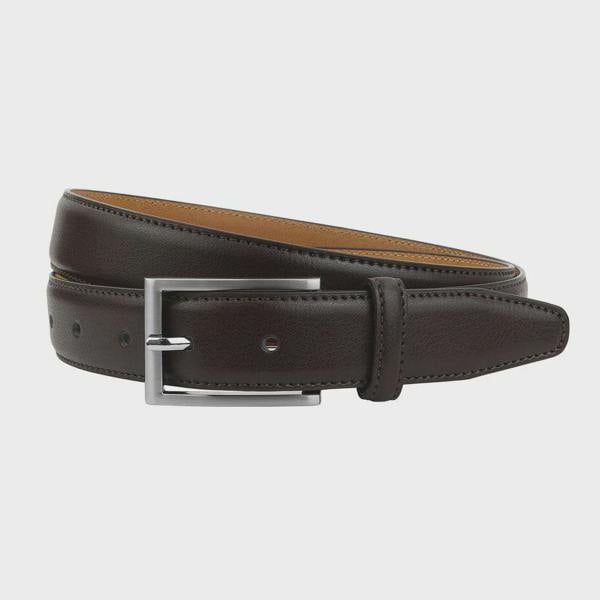 Sophos Brook 30mm Formal Grained Leather Belt - Brown