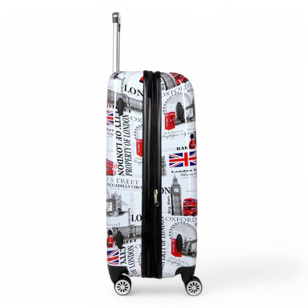 Snowball Strong Expandable Hard Shell 8 Wheel Suitcase Set Print Luggage Cabin Travel Bag