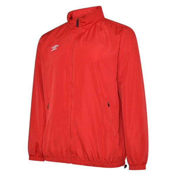 Umbro Mens Club Essential Light Waterproof Jacket - Vermillion - 