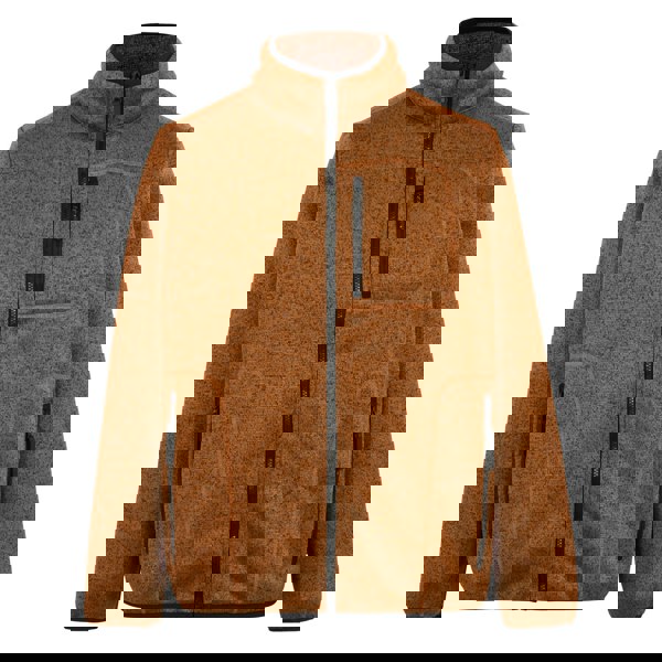 Regatta Mens Barlee Marl Full Zip Fleece Jacket - Glazed Ginger