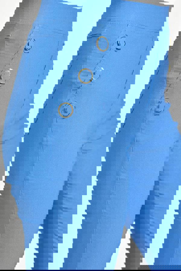 Mudflower Button Detailed Bengaline Stretch Trousers