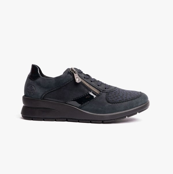 Rieker Womens Waldlaufer Shoes - Blue (L4821-14)