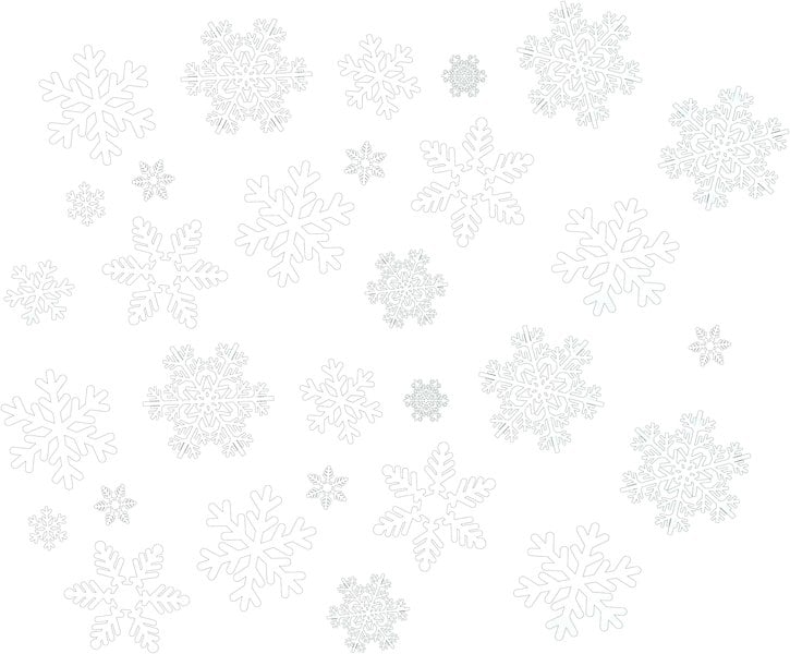 Xmas Haus Christmas Snowflake Window Themed Sticker set of 144
