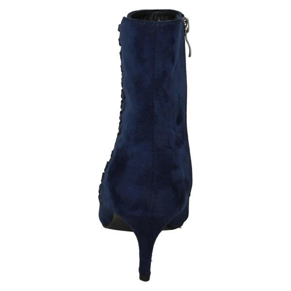 Ladies Collection Mid Heel Pointed Toe Ankle Boots F51222