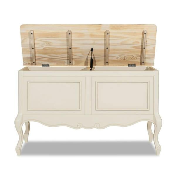Statement Furniture Juliette Wooden Carved Blanket Box French Bedroom Storage Assembled