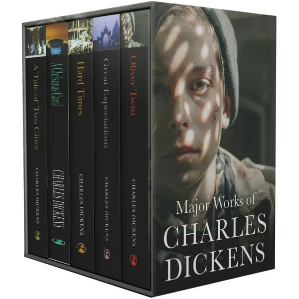 Charles Dickens 5 Book Set Great Expectations, A Tale of Two Cities, A Christmas Carol & more