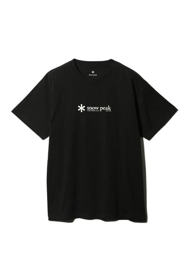 Snow Peak Soft Cotton Logo Short Sleeve T-Shirt - Black