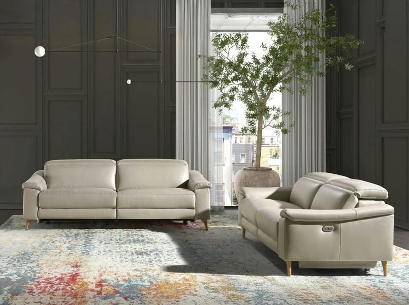 Angel Cerdá Relax sofa in taupe grey leather 6189/6190