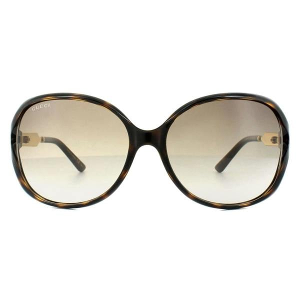 Gucci Sunglasses 0076S 003 Havana Gold Brown Gradient