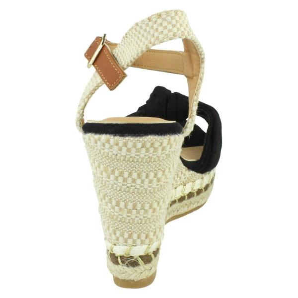 Spot On Ladies Spot On Knotted Vamp Wedges F12016