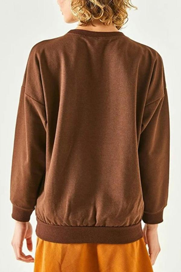Hoxton Gal Basic Soft-Textured Oversized Sweatshirt