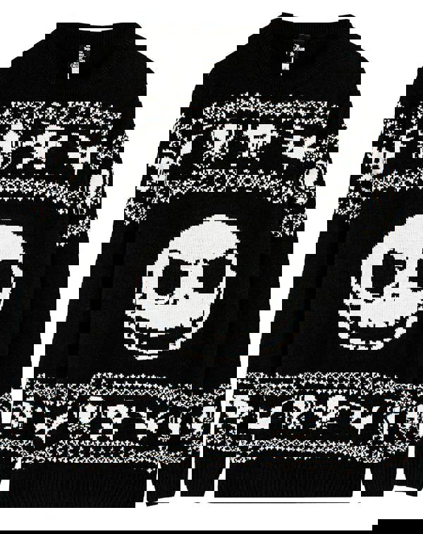 Disney The Nightmare Before Christmas Unisex Black Jack Skellington Christmas Jumper