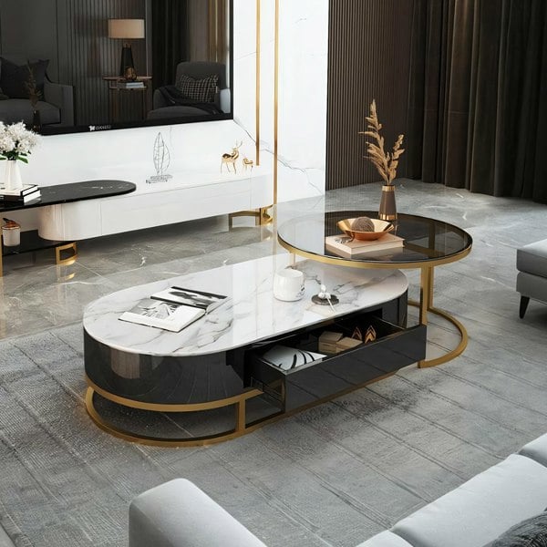 Hagy Nesting Coffee Table Set For Clearance-Weilai Concept-Weilai Concept