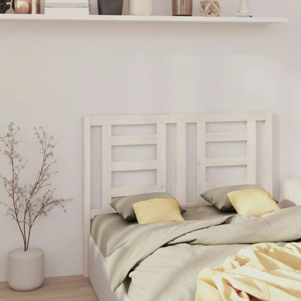 Berkfield Bed Headboard White 146x4x100 cm Solid Wood Pine