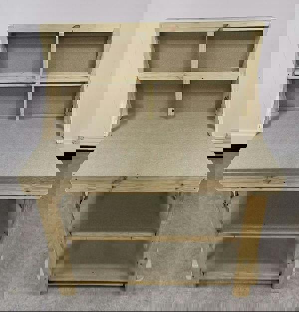 Arbor Garden Solutions Wooden Workbench 18Mm UniMdf Moisture Resistant Top With Back Panel And Double Shelf