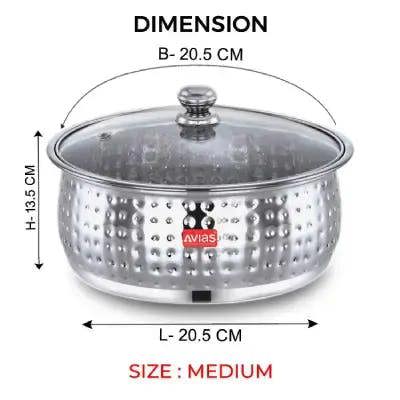 AVIAS INDUS 20G HAMMERED FOOD SERVER MEDIUM