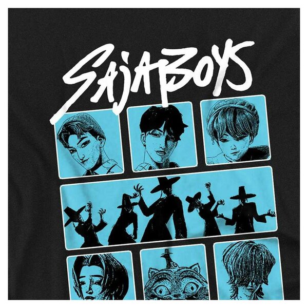 K-Pop Demon Hunters Childrens/Kids Saja Boys Posterized Square Sweatshirt - Black