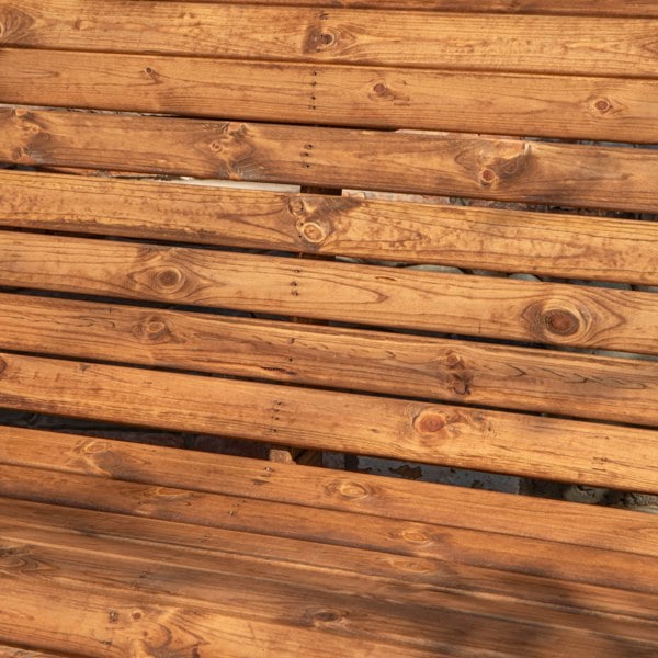 Samuel Alexander Charles Taylor Hand Made Traditional 3 Seater Chunky Rustic Wooden Garden Bench Furniture Assembled