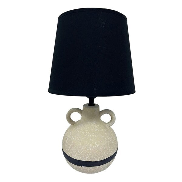 Hestia Cream & Black Vase Lamp - Medium