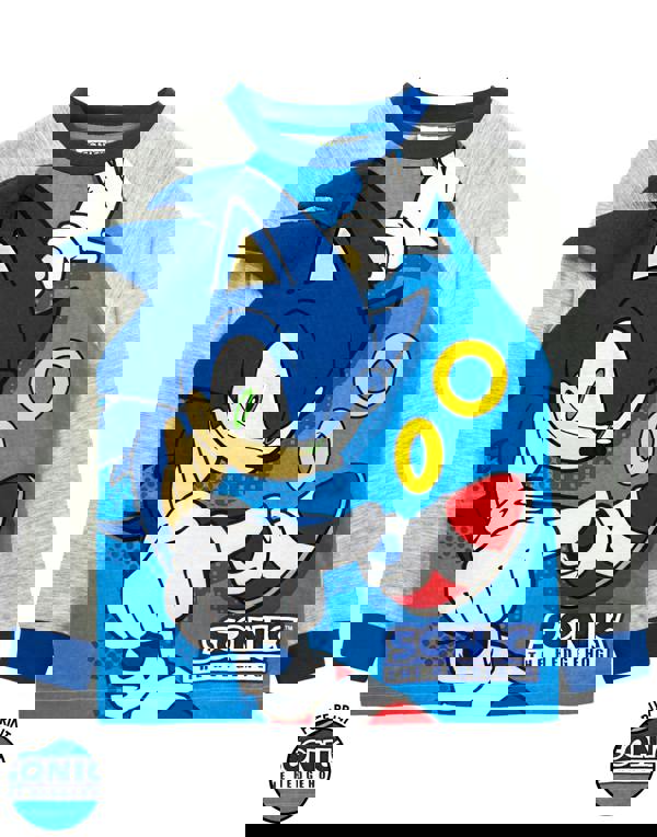 Sonic the Hedgehog Unisex Kids Blue 3D Applique Long Sleeve Long Leg Pyjama Set