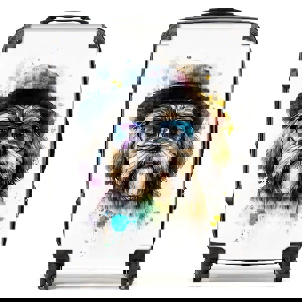Warren Reed Lhasa Apso Dog Splashart Suitcase