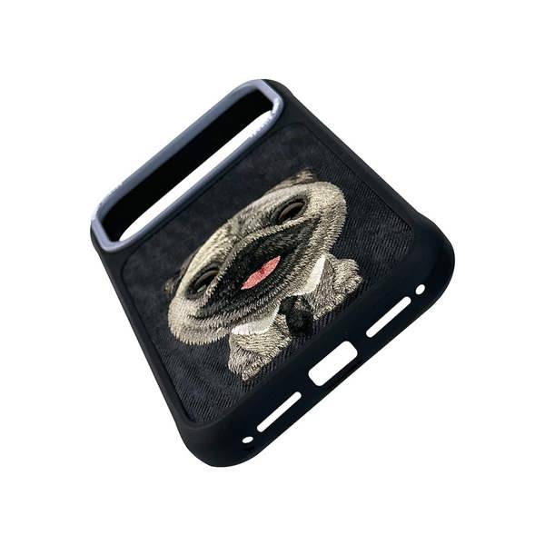 Nimmy Friends Nimmy Big Eye Cute Pet Pug Dog Case with MagSafe for iPhone 17 Pro Max 6.9" Black Grey - N-XDY-IP17-PRO-MAX-09-A