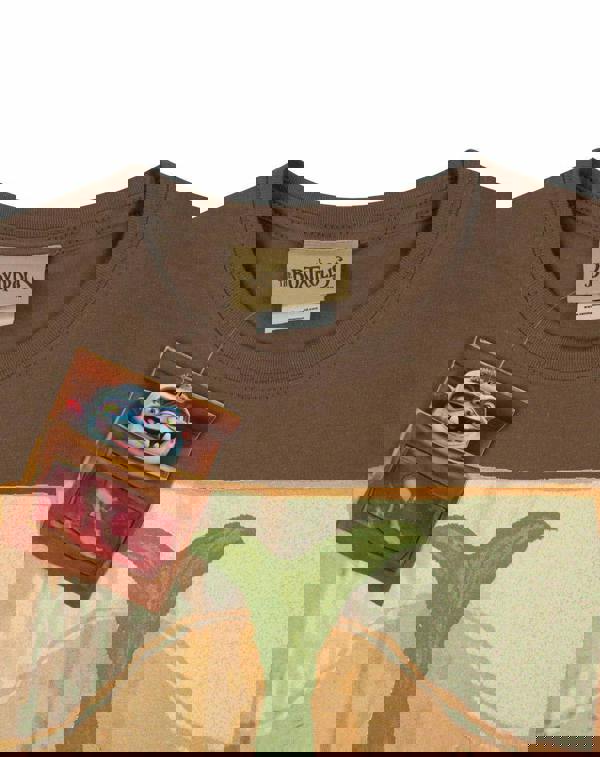 Boxtrolls Womens Brown Fish Short Sleeved T-Shirt