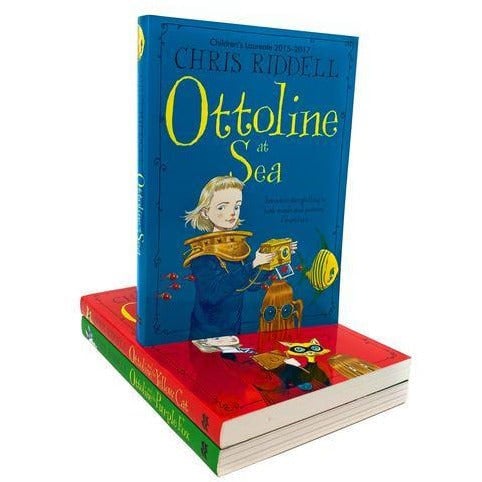 Chris Riddell 3 Books Set: Ottoline at Sea, Ottoline and The Yellow Cat, Ottoline and The Purple Fox