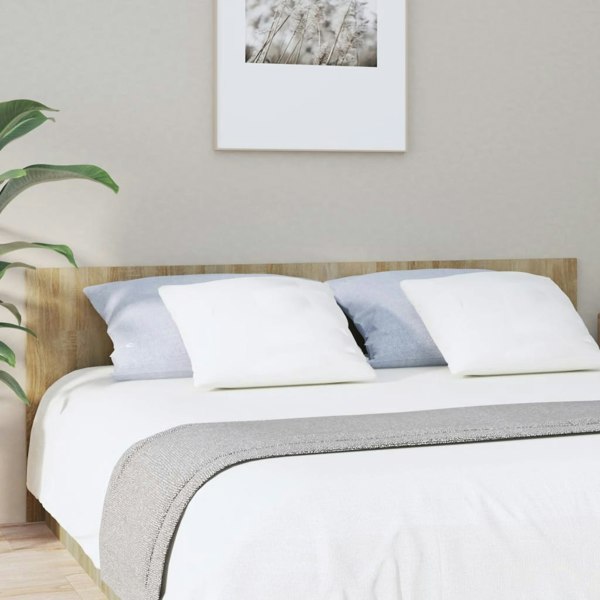 Berkfield Bed Headboard Sonoma Oak 200x1.5x80 cm Engineered Wood