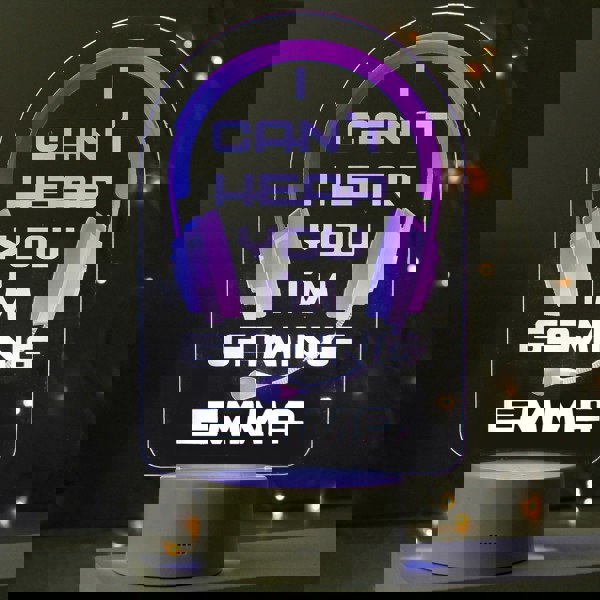 Personalised Memento Company Personalised Pink Gaming LED Colour Changing Night Light