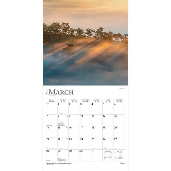 Religion Psalms Calendar 2027, Wall Calendars, Month To View, Lifestyle, Gift