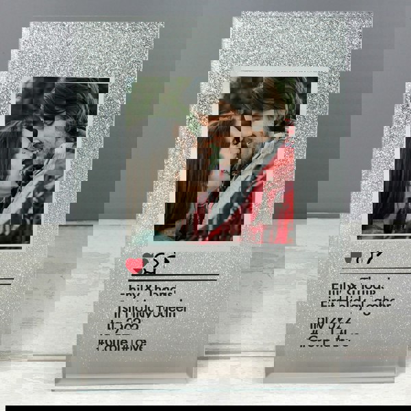 Personalised Memento Company Personalised Instagram Post 4x4 Glitter Glass Photo Frame