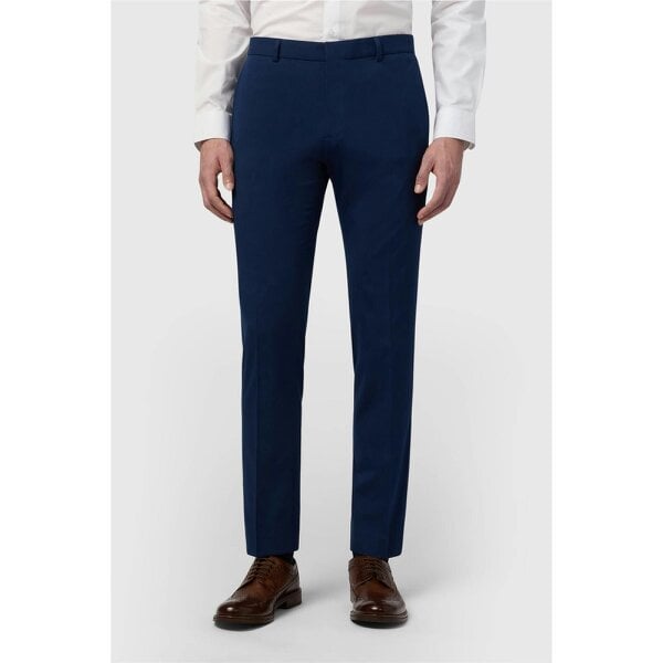Limehaus Skinny Fit Blue Stretch Trousers