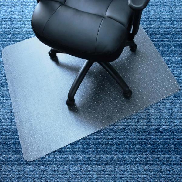 Marvelux PVC Office Chair Mat for Low Pile Carpets (up to 6mm) - Clear Rectangular Carpet Protector - 90 x 120cm