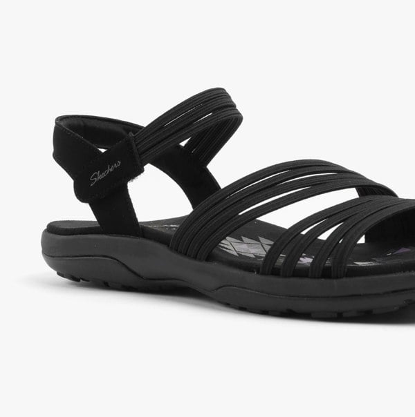 Skechers REGGAE SLIM - COFFEE RUN Womens Sandals Black