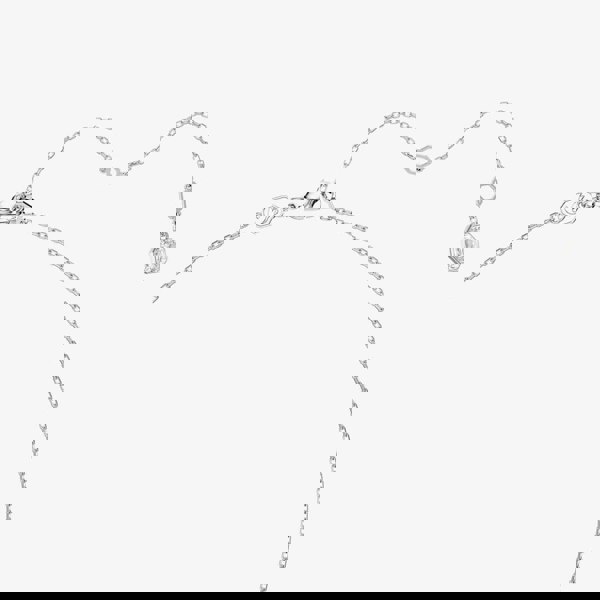 Swarovski Dextera Rhodium Plated White Pave Circle Necklace 5692737