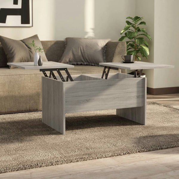 Berkfield Coffee Table Grey Sonoma 80x50x42.5 cm Engineered Wood