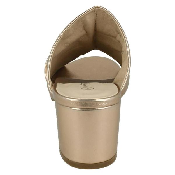 Anne Michelle Ladies Anne Michelle Mid Heel Rouched Vamp Mules