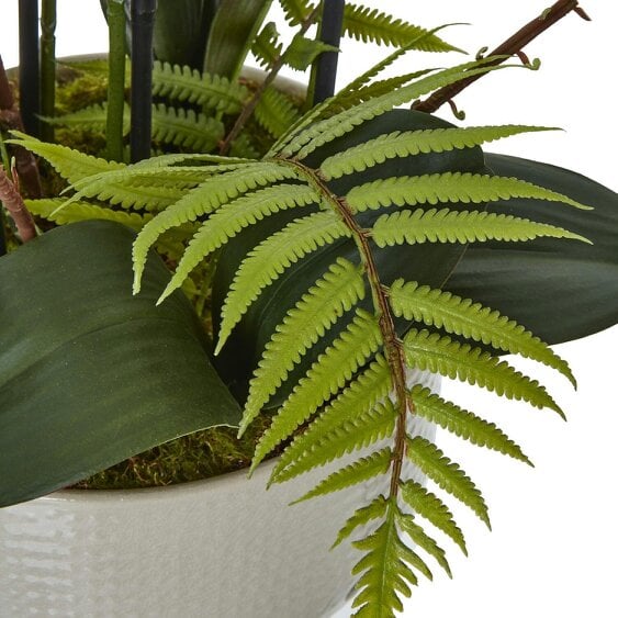 Wyld Haus Artificial Plant Large White Orchid In Ceramic Pot
