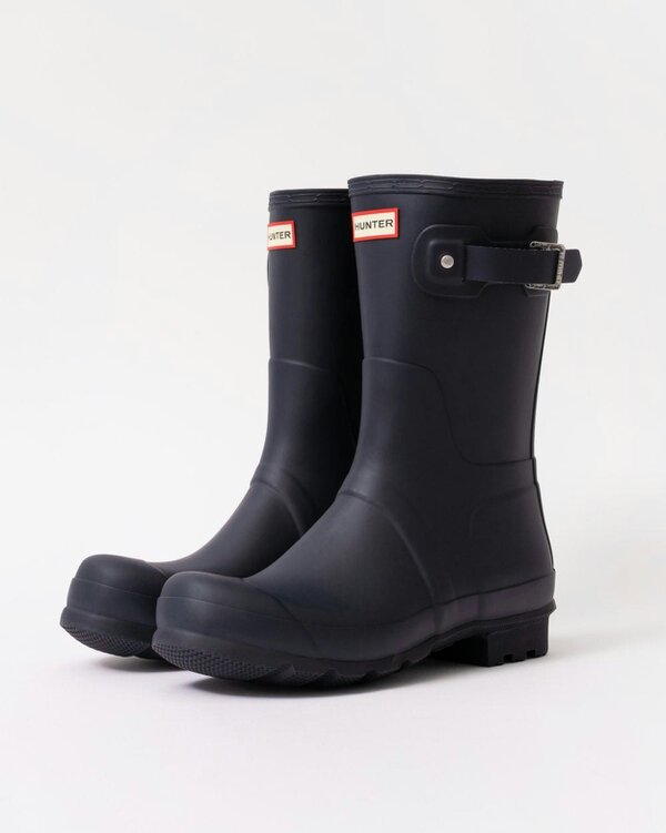 Hunter Original Short Mens Wellies - Navy
